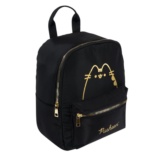 Plecak dla przedszkolaka dla dziewczynki St.Majewski Pusheen The Cat Plecak Black Gold kot czarny St.Majewski