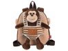 Plecak dla przedszkolaka dziewczynki i chłopca brązowy Rozette z maskotką Max Monkey jednokomorowy Rozette