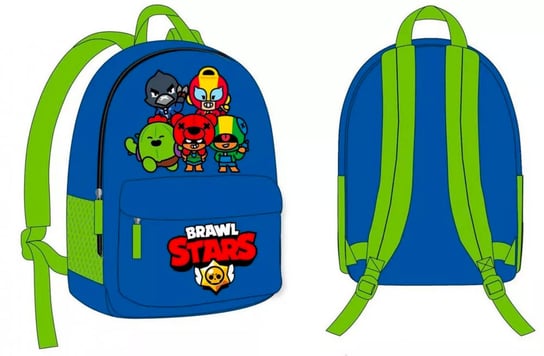 Plecak dla przedszkolaka dziewczynki i chłopca niebieski BRAWL STARS dwukomorowy BRAWL STARS