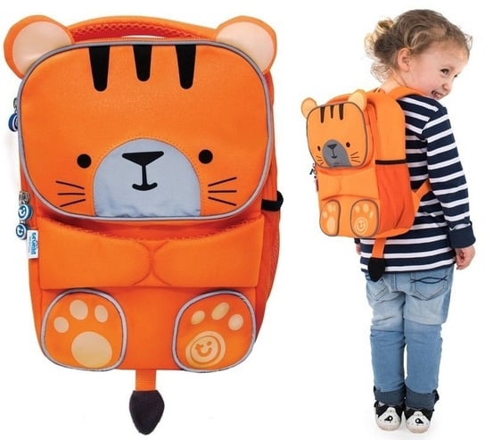 Plecak dla przedszkolaka dziewczynki i chłopca pomarańczowy Trunki Tygrys Tipu Trunki