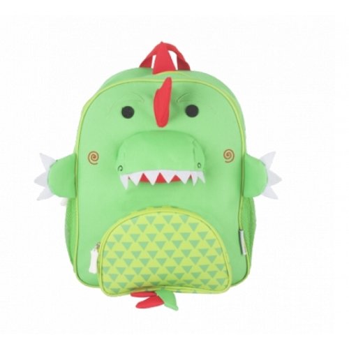 Plecak dla przedszkolaka dziewczynki i chłopca zielony Zoocchini Dinozaur Zoocchini