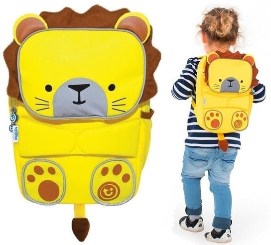 Plecak dla przedszkolaka dziewczynki i chłopca żółty Trunki Lew Leeroy Trunki