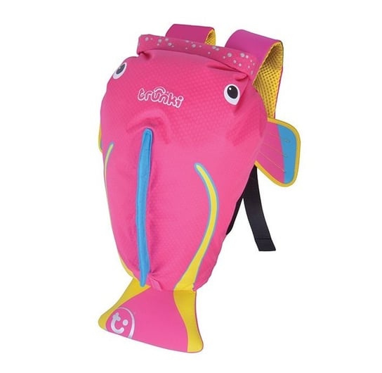 Plecak dla przedszkolaka dziewczynki Trunki różowy Tropikalna Rybka wodoodporny Trunki