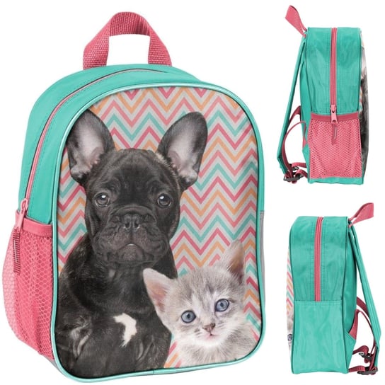 Plecak dla przedszkolaka zielony Paso Studio Pets jednokomorowy Paso