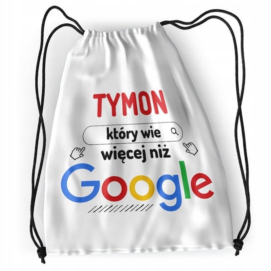 Plecak Dla Tymona Sportowy Szkolny Worek Torba z Nadrukiem ze Zdjęciem Inna marka