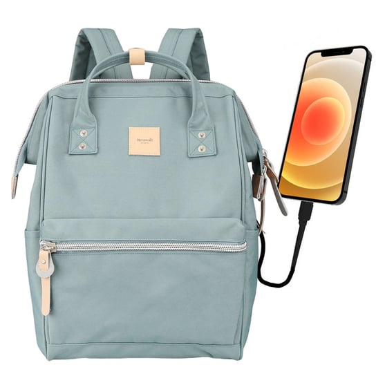 Plecak Himawari torba na laptopa 13.3 + USB pojemny wodoodporny A4 Uniwersalny 19L Travel Backpack Vintage Zielony 4kom.pl