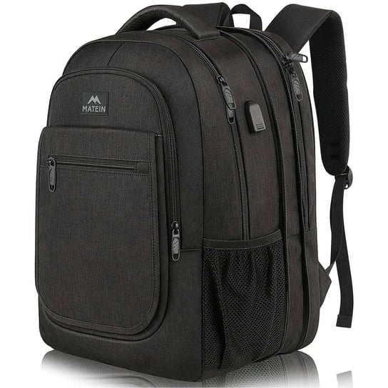 Plecak miejski poszerzany MATEIN na laptopa 15,6” z usb, kolor czarny MATEIN