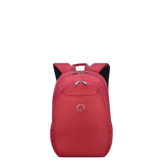 Plecak na laptopa Delsey Esplanade Miejski czerwony plecak dwukomorowy na laptopa 15.6" DELSEY