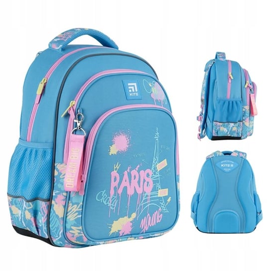 Plecak niebieski do szkoły dla dziewczynek Paryż Kite KITE