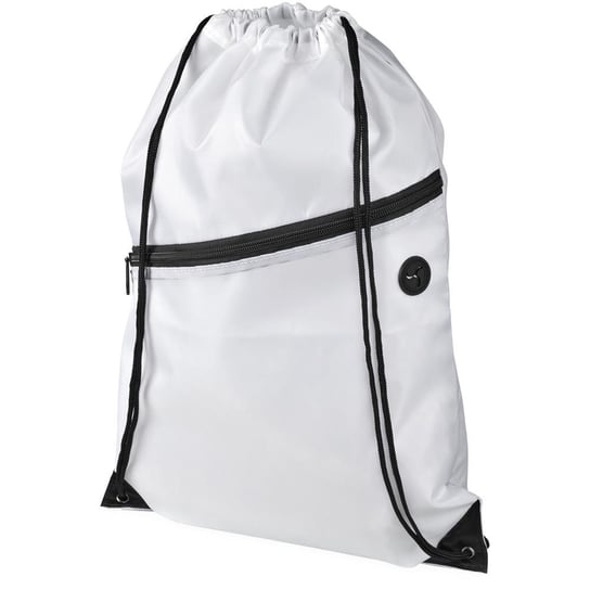 Plecak Oriole z zamkiem błyskawicznym i sznurkiem ściągającym KEMER 12047204 Biały KEMER