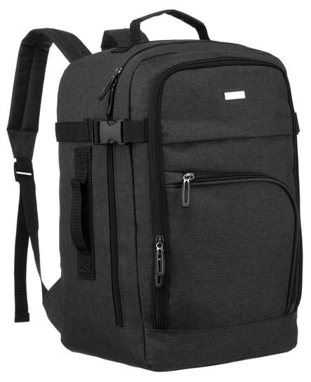 Plecak podróżny czarny PETERSON bagaż podręczny torba 40x25x20 dla RYANAIR WIZZAIR Peterson