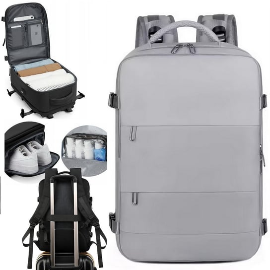 Plecak podróżny do samolotu D-Pro Nylon Travel Backpack 30L Lite 45x32x15 (Gray) D-pro