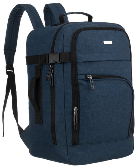 Plecak podróżny granatowy PETERSON bagaż podręczny torba 40x25x20 dla RYANAIR WIZZAIR Peterson