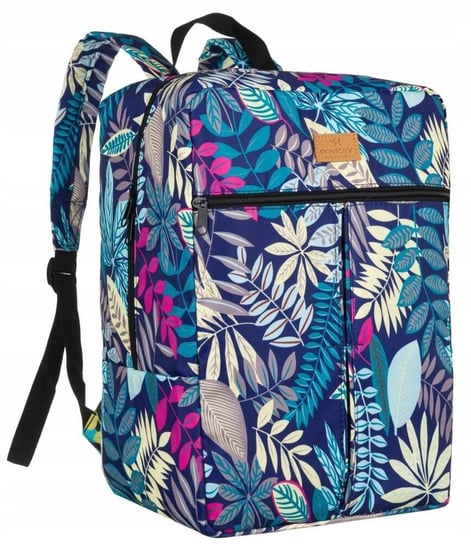 Plecak podróżny wodoodporny z roślinnym wzorem bagaż podręczny kabinowy Peterson, różnokolorowy niebieski Rovicky
