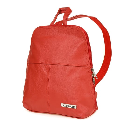 Plecak skórzany czerwona torebka elegancka poręczna Beltimore 021 czerwony Beltimore