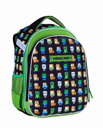 Plecak szkolny dla chłopca, Astra Minecraft, zielono-czarny Astra