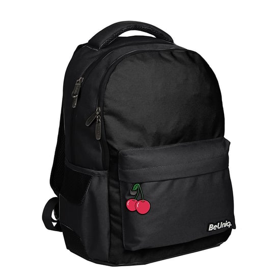 Plecak szkolny dla chłopca czarny BeUniq dwukomorowy BeUniq