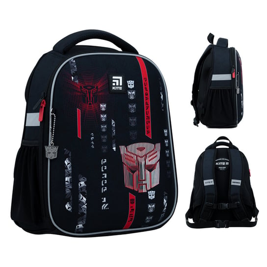 Plecak szkolny dla chłopca czarny KITE Transformers wielokomorowy KITE