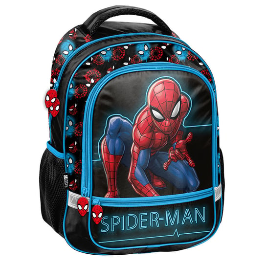 Plecak szkolny dla chłopca czarny Paso Spider-Man dwukomorowy Paso