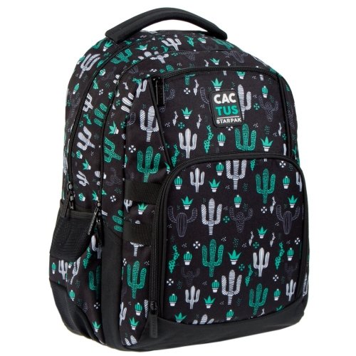 Plecak szkolny dla chłopca czarny Starpak Cactus dwukomorowy Starpak