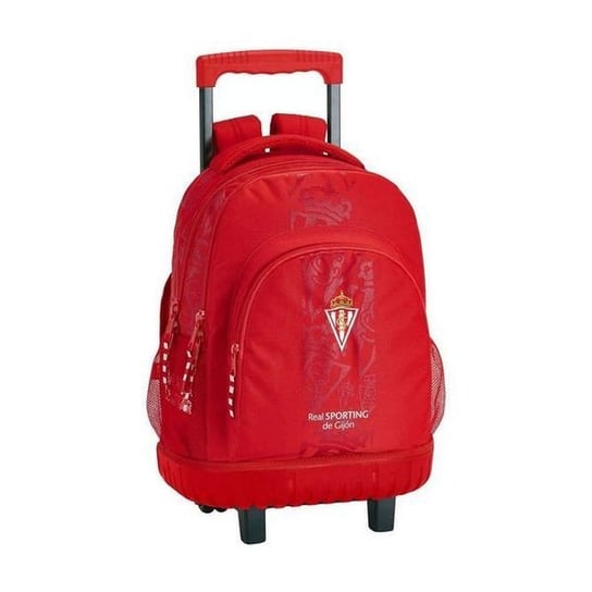 Plecak szkolny dla chłopca czerwony Compact Real Sporting de Gijón piłka nożna real sporting de gijón