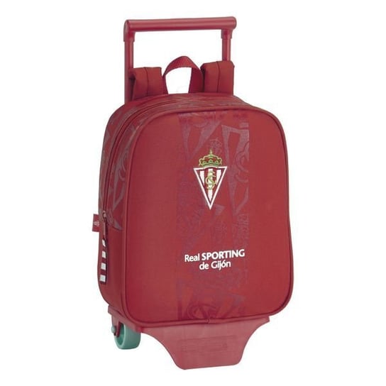 Plecak szkolny dla chłopca czerwony Real Sporting de Gijón piłka nożna real sporting de gijón