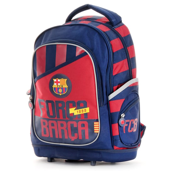 Plecak szkolny dla chłopca i dziewczynki  Astra FC Barcelona trzykomorowy Astra