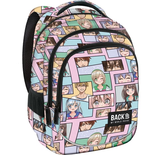 Plecak szkolny dla chłopca i dziewczynki  BackUp trzykomorowy BackUp