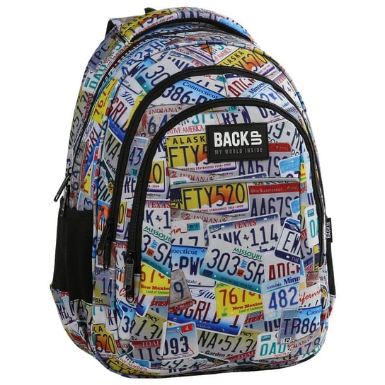Plecak szkolny dla chłopca i dziewczynki  BackUp trzykomorowy BackUp
