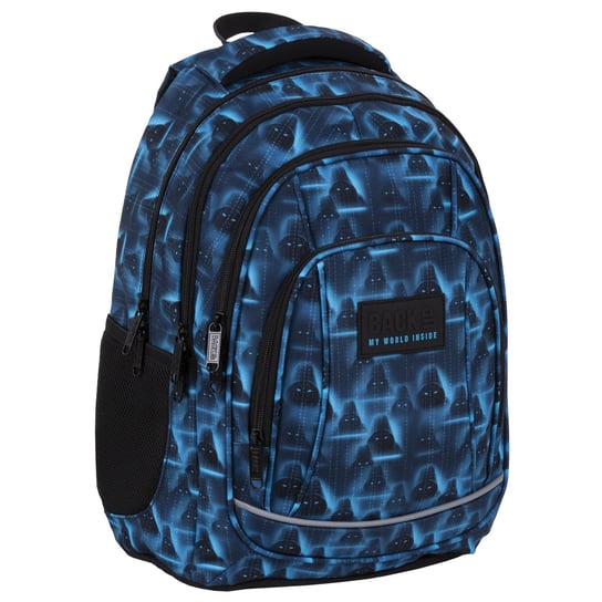 Plecak szkolny dla chłopca i dziewczynki ciemnoniebieski BackUp czterokomorowy BackUp
