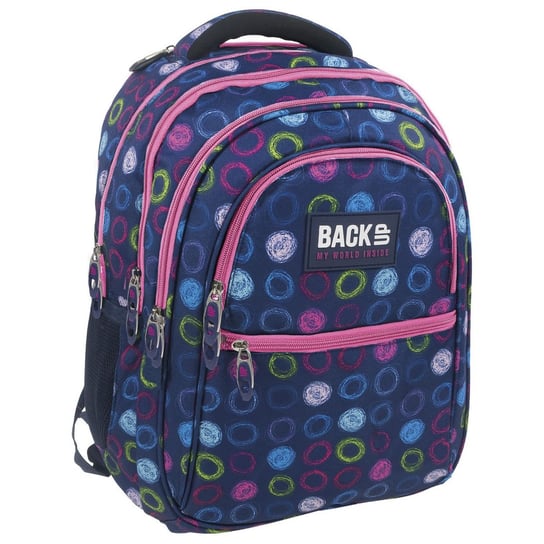 Plecak szkolny dla chłopca i dziewczynki ciemnoniebieski Derform czterokomorowy Derform