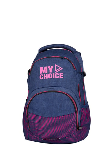 Plecak szkolny dla chłopca i dziewczynki ciemnoniebieski Mybaq dwukomorowy Mybaq