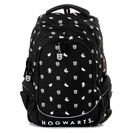 Plecak szkolny dla chłopca i dziewczynki czarny Empik Kolekcja Back to Hogwarts dwukomorowy Empik