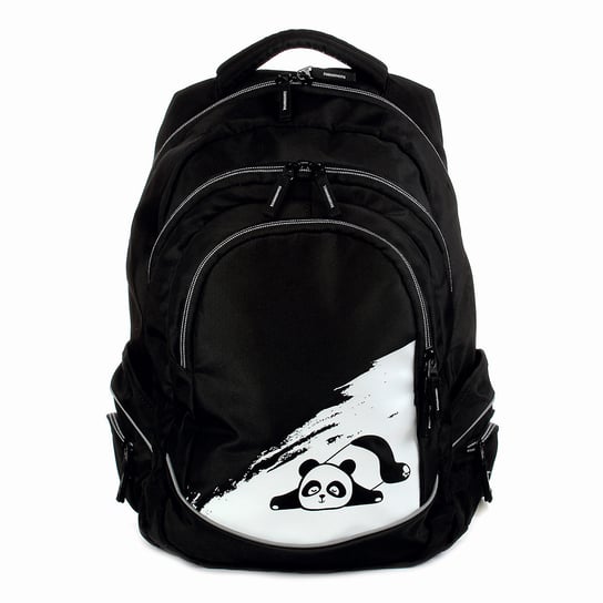 Plecak szkolny dla chłopca i dziewczynki czarny Paperdot Kolekcja Pandastic dwukomorowy Paperdot