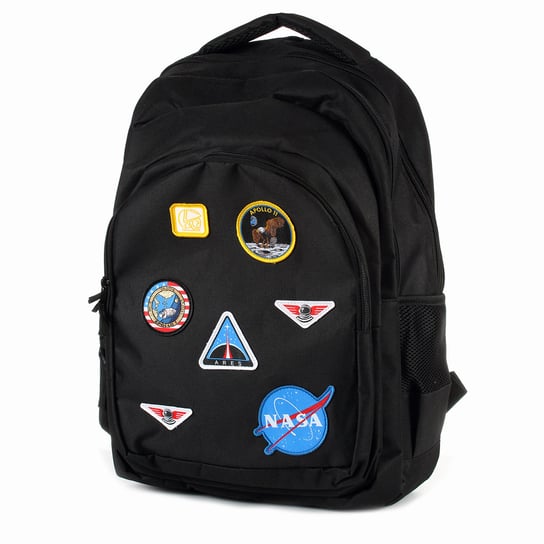 Plecak szkolny dla chłopca i dziewczynki czarny Paperdot Kolekcja Space Mission dwukomorowy Paperdot