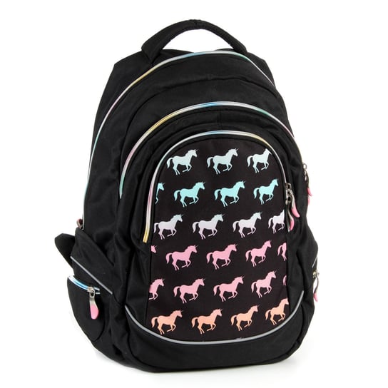 Plecak szkolny dla chłopca i dziewczynki czarny Paperdot Kolekcja Unicorn Magic dwukomorowy Paperdot