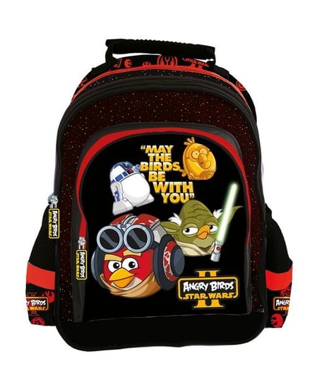 Plecak szkolny dla chłopca i dziewczynki czarny St.Majewski Angry Birds Star Wars dwukomorowy St.Majewski