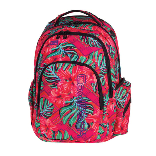 Plecak szkolny dla chłopca i dziewczynki czerwony CoolPack liście dwukomorowy CoolPack