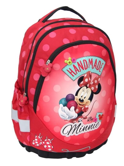 Plecak szkolny dla chłopca i dziewczynki czerwony MST Toys Myszka Minnie trzykomorowy MST Toys