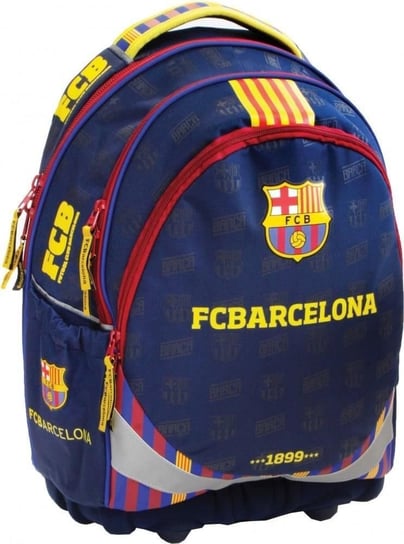 Plecak szkolny dla chłopca i dziewczynki Eurocom FC Barcelona trzykomorowy Eurocom