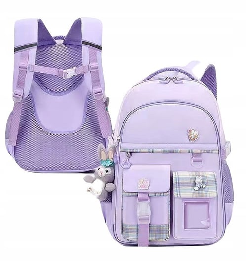 Plecak szkolny dla chłopca i dziewczynki fioletowy Inna marka