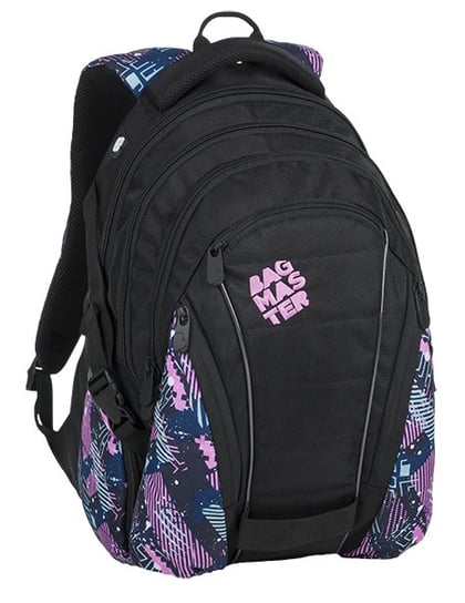 Plecak szkolny dla chłopca i dziewczynki fioletowy BAGMASTER trzykomorowy BAGMASTER