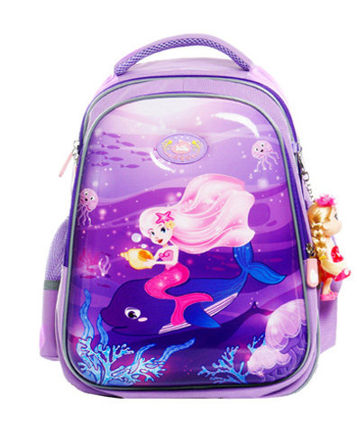 Plecak szkolny dla chłopca i dziewczynki fioletowy Delune Delune