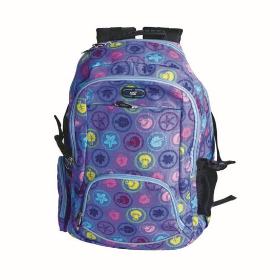 Plecak szkolny dla chłopca i dziewczynki fioletowy Spokey trzykomorowy Spokey