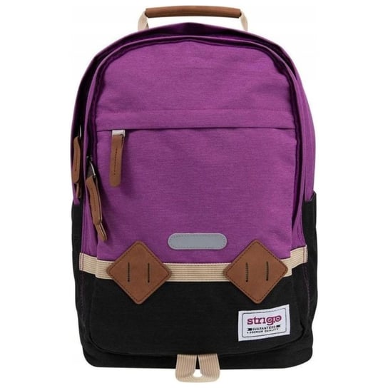 Plecak szkolny dla chłopca i dziewczynki fioletowy Strigo dwukomorowy Strigo