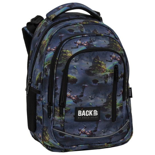 Plecak szkolny dla chłopca i dziewczynki granatowy BackUp trzykomorowy BackUp