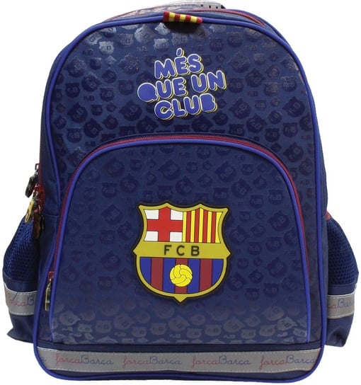 Plecak szkolny dla chłopca i dziewczynki granatowy Eurocom FC Barcelona jednokomorowy Eurocom