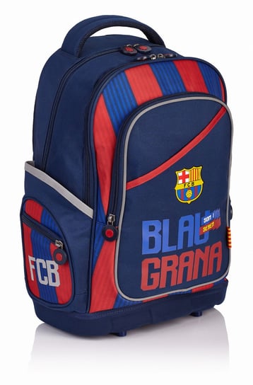 Plecak szkolny dla chłopca i dziewczynki granatowy FC Barcelona FC Barcelona trzykomorowy FC Barcelona