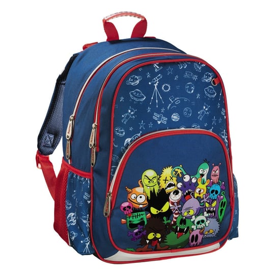 Plecak szkolny dla chłopca i dziewczynki granatowy Hama Monster High dwukomorowy Hama