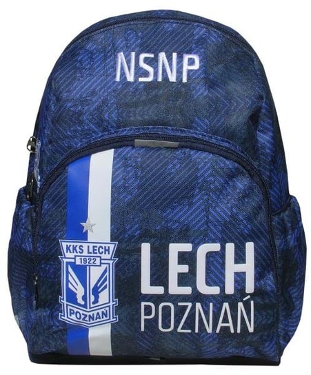 Plecak szkolny dla chłopca i dziewczynki granatowy Lech Poznań Lech Poznań Lech Poznań jednokomorowy Lech Poznań